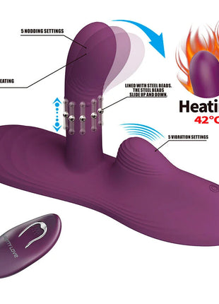 PRETTY LOVE - LUKA SITZVIBRATOR MIT WÄRMEEFFEKT UND FERNBEDIENUNG