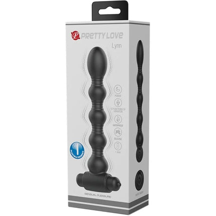 PRETTY LOVE - LYNN SILIKON ANAL PLUG 10 VIBRATIONEN SCHWARZ - Analplug