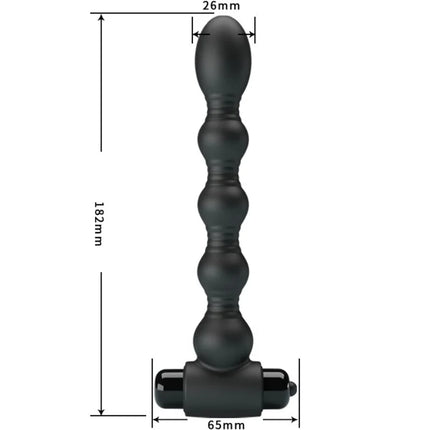 PRETTY LOVE - LYNN SILIKON ANAL PLUG 10 VIBRATIONEN SCHWARZ - Analplug