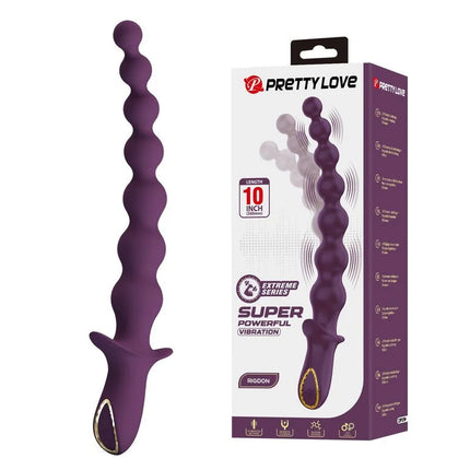 Pretty love madison lila silikon analvibrator mit gewelltem design und goldfarbener auslösetaste