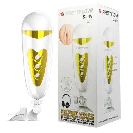 PRETTY LOVE - MÄNNLICHER MASTURBATOR MIT VIBRATION UND KLANG SALLY - Männlicher Masturbator