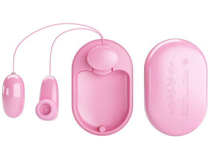 Pink silikon adult toy set mit zwei teilen und passender ovaler tasche von pretty love magic box vibrationskugel und rosa stimulator