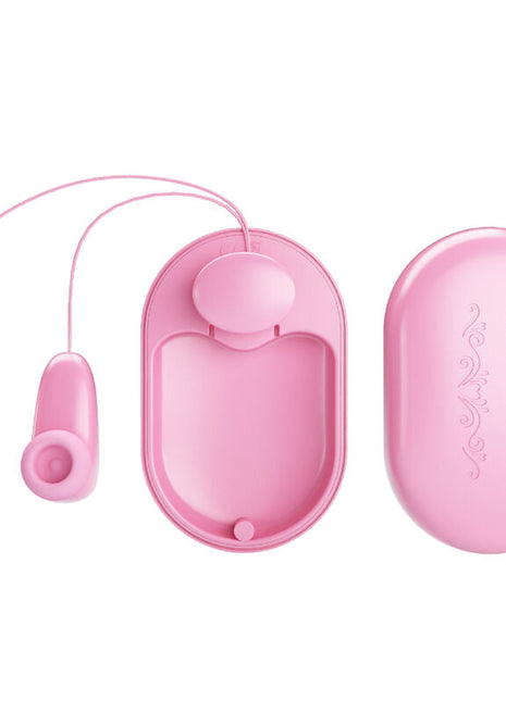 Pink silikon adult toy set mit zwei teilen und passender ovaler tasche von pretty love magic box vibrationskugel und rosa stimulator