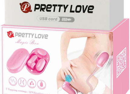 Pretty love magic box vibrationskugel und rosa stimulator set aus pinkem kunststoff in box