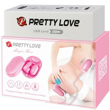 Pretty love magic box vibrationskugel und rosa stimulator set aus pinkem kunststoff in box