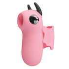 Pretty love magic devil wiederaufladbarer fingerstimulator pink aus silikon mit teufelshörnern und glänzendem auge