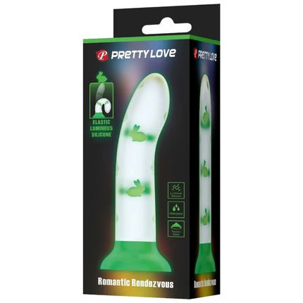 PRETTY LOVE - MAGISCHER NACHT-DILDO OHNE VIBRATION LEUCHTENDES GRÜN - Dildo mit Saugnapf