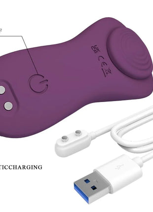 Pretty Love mane lay on clitoris massager lila silicone mit glattem design und magnetischem ladegerät