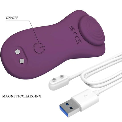 Pretty Love mane lay on clitoris massager lila silicone mit glattem design und magnetischem ladegerät