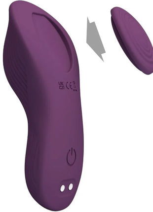 Lila silikon klitorisstimulator mit abnehmbarem rundkopf und 10 vibrationseinstellungen von pretty love