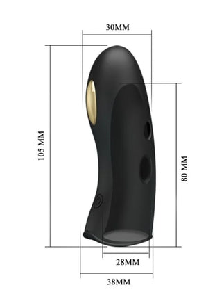 PRETTY LOVE - MARICO SCHWARZE ELEKTROSTIMULATOR-FINGERHÜLLE - Penishülle