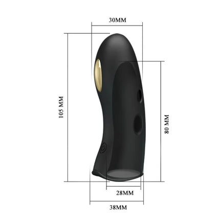 PRETTY LOVE - MARICO SCHWARZE ELEKTROSTIMULATOR-FINGERHÜLLE - Penishülle