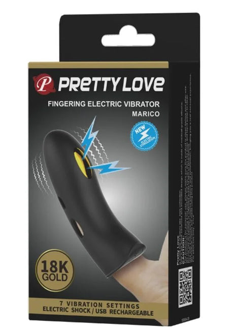 PRETTY LOVE - MARICO SCHWARZE ELEKTROSTIMULATOR-FINGERHÜLLE - Penishülle