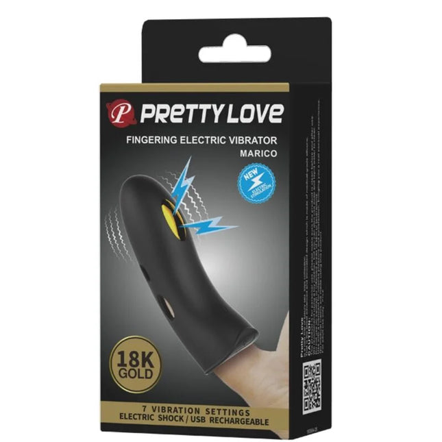 PRETTY LOVE - MARICO SCHWARZE ELEKTROSTIMULATOR-FINGERHÜLLE - Penishülle