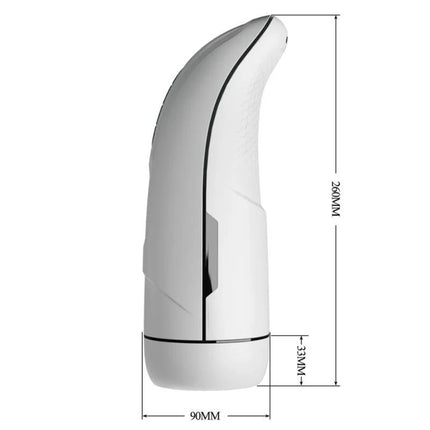 Weißer, elegant geschwungener marissa männlicher masturbator mit vibrationsfunktion und mattem finish von pretty love
