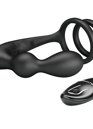 PRETTY LOVE - MARSHALL PENISRING MIT VIBRATORISCHEM ANALPLUG MIT FERNBEDIENUNG - Penisring mit Vibration