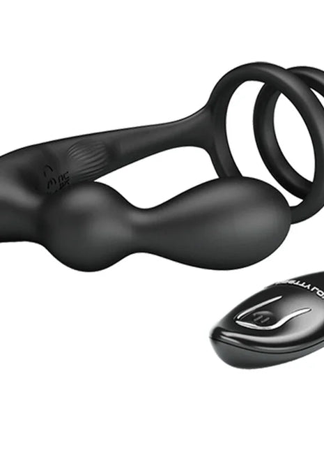 PRETTY LOVE - MARSHALL PENISRING MIT VIBRATORISCHEM ANALPLUG MIT FERNBEDIENUNG - Penisring mit Vibration