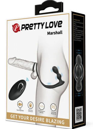 PRETTY LOVE - MARSHALL PENISRING MIT VIBRATORISCHEM ANALPLUG MIT FERNBEDIENUNG - Penisring mit Vibration