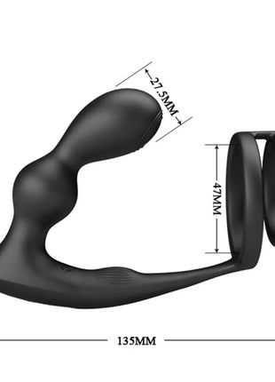 PRETTY LOVE - MARSHALL PENISRING MIT VIBRATORISCHEM ANALPLUG MIT FERNBEDIENUNG - Penisring mit Vibration