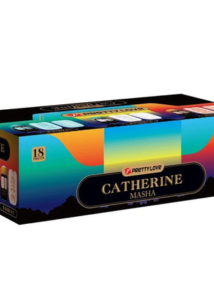 Regenbogenfarbige verpackung für prettylove catherine masha nagellackset mit 18 teilig in verschiedenen farben
