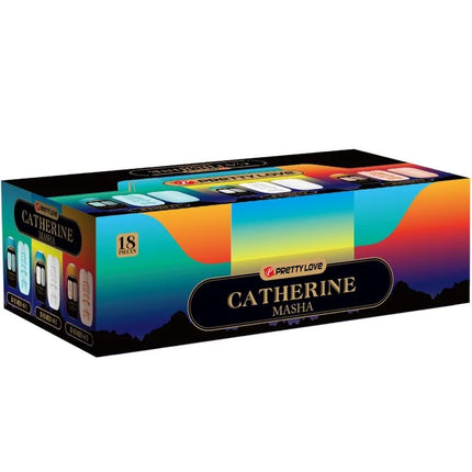 Regenbogenfarbige verpackung für prettylove catherine masha nagellackset mit 18 teilig in verschiedenen farben