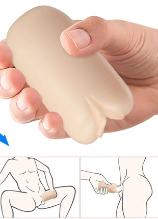 Beiger silikon butt plug mit ergonomischem konturdesign für komfortablen sitz aus der pretty love masha pack serie