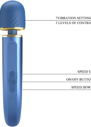 PRETTY LOVE - MASSAGER 7 VIBRATIONSMODI BLAU