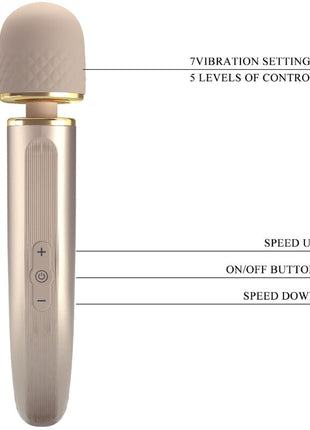 PRETTY LOVE - MASSAGER 7 VIBRATIONSMODI CHAMPAGNER