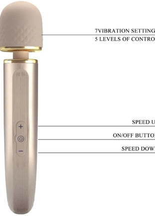 PRETTY LOVE - MASSAGER 7 VIBRATIONSMODI CHAMPAGNER