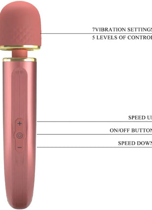 PRETTY LOVE - MASSAGER 7 VIBRATIONSMODI ROSA