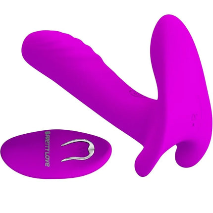 Vibrant lila silikon massager und vibrator mit fernbedienung und 12 vibrationsmodi von pretty love