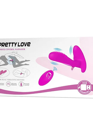 Pretty love massager und vibrator in lila aus pinkem silikon mit dual vibrierenden motoren und usb wiederaufladbar