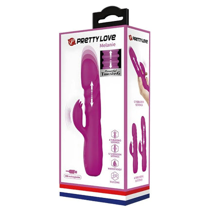 PRETTY LOVE - MELANIE PURPLE WIEDERAUFLADBARER KANINCHENVIBRATOR - Rabbit-Vibratoren