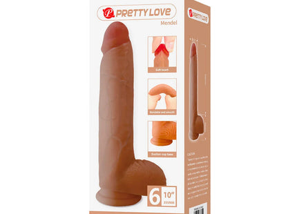 PRETTY LOVE - MENDEL REALISTISCHER DILDO MIT SAUGNAPF 25,5 CM -Ø- 5,6 CM