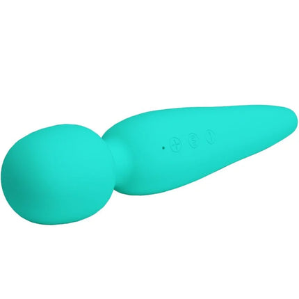 Teal silikon zauberstab mit rundem kopf und strukturierter griff für pretty love meredith massager 12 vibrationsmodi