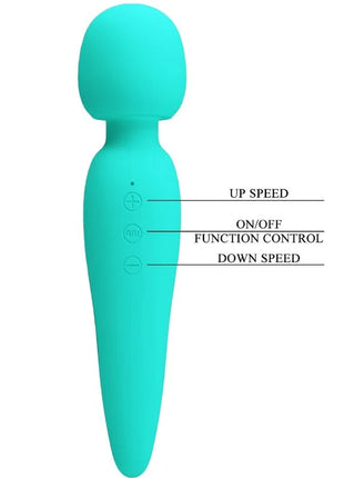 Teal silikon-wandmassager pretty love meredith mit drei steuerungstasten für geschwindigkeit und funktion