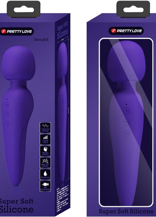 Lila pretty love meredith massager aus superweichem silikon mit 12 vibrationsmodi für entspannende massage