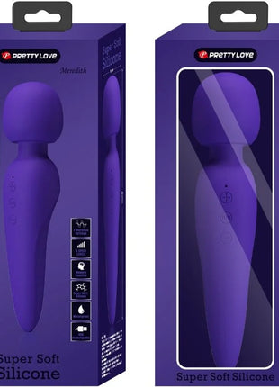 Lila pretty love meredith massager aus superweichem silikon mit 12 vibrationsmodi für entspannende massage
