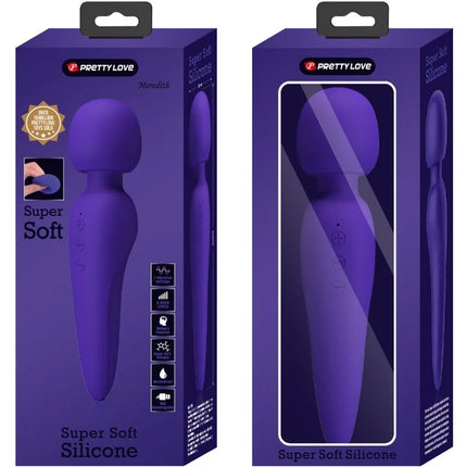 Lila pretty love meredith massager aus superweichem silikon mit 12 vibrationsmodi für entspannende massage