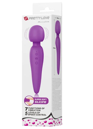 Lila pretty love meredith massager aus superweichem silikon mit 12 vibrationsmodi und vielseitigen geschwindigkeiten