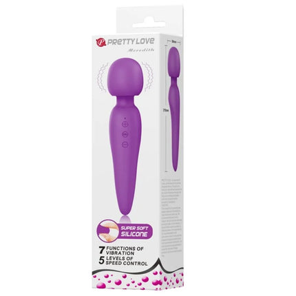 Lila pretty love meredith massager aus superweichem silikon mit 12 vibrationsmodi und vielseitigen geschwindigkeiten