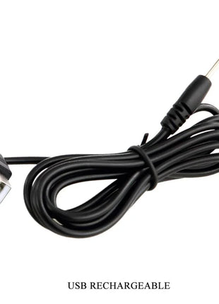 Schwarzes usb wiederaufladbares kabel mit usb-a und 3 5mm klinkenstecker für pretty love meredith massager lila