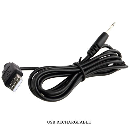 Schwarzes usb wiederaufladbares kabel mit usb-a und 3 5mm klinkenstecker für pretty love meredith massager lila