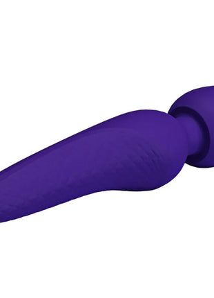 Lila silikon-massagegerät pretty love meredith mit abgerundetem griff und spitz zulaufender spitze und 12 vibrationsmodi