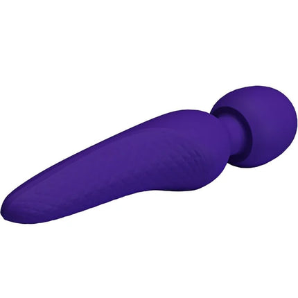 Lila silikon-massagegerät pretty love meredith mit abgerundetem griff und spitz zulaufender spitze und 12 vibrationsmodi