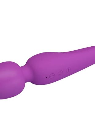 Lila silikonmassagegerät pretty love meredith mit gerundetem kopf und 12 vibrationsmodi und bedientasten