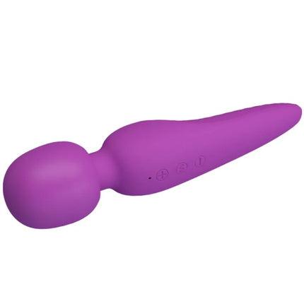 Lila silikonmassagegerät pretty love meredith mit gerundetem kopf und 12 vibrationsmodi und bedientasten