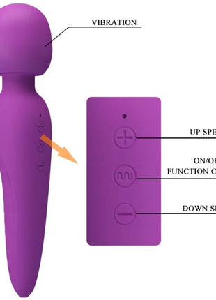 Lila silikon vibrationsstab mit fernbedienung pretty love meredith massager mit 12 vibrationsmodi