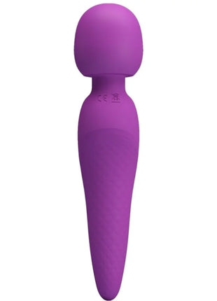 Lila silikon zauberstab mit abgerundetem kopf und verjüngtem griff im pretty love meredith massager mit 12 vibrationsmodi