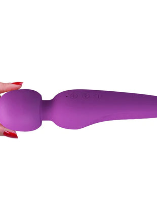 Lila silikon vibrationsstab meredith massager von pretty love mit abgerundetem kopf und 12 vibrationsmodi